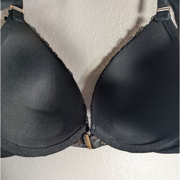 Cacique Metallic Animal Print Front Closure Strappy Boost Plunge Push-up Bra 40C - Picture 8 of 8